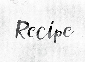 Recipe Concept Painted in Ink