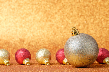 Christmas composition on bright background