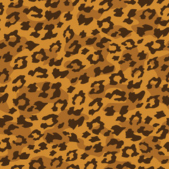 Leopard seamless background. Vector illustration.