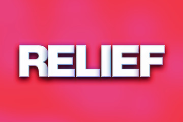 Relief Concept Colorful Word Art