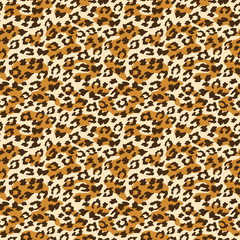 Leopard seamless background. Vector illustration.