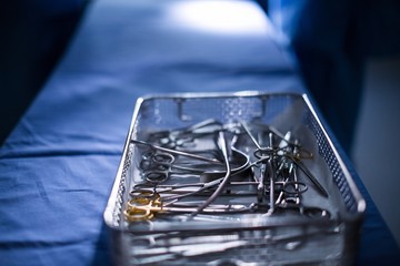 Surgical instrument on a table