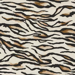 Wallpaper murals Animals skin Tiger print - seamless background tile