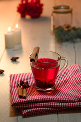 Hibiscus tea with cinnamon