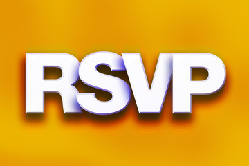 RSVP Concept Colorful Word Art
