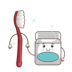 floss teeth character icon vector illustration design