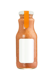 Healthy smoothie and ingredients on white. Detox and healthy food