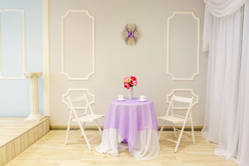 Beautiful clock in the interior  