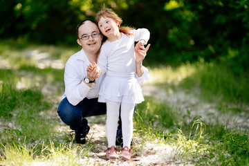 Fototapeta premium People with down sydrome are equally happy