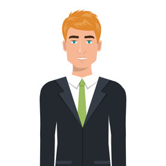 businessman character avatar isolated vector illustration design