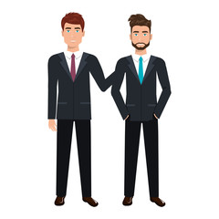 businesspeople characters avatars isolated vector illustration design
