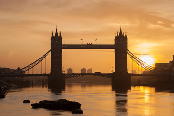 Fototapeta na wymiar Tower Bridge at dusk ,London United Kingdom