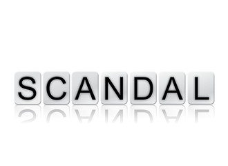 Scandal Isolated Tiled Letters Concept and Theme