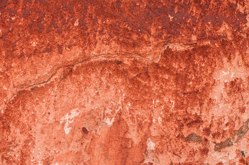 Texture of wall painted with red lead