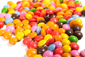 Fototapeta na wymiar Tasty colorful candies the children's favorite sweets