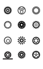 Gears and gearboxes.Illustration in vector.