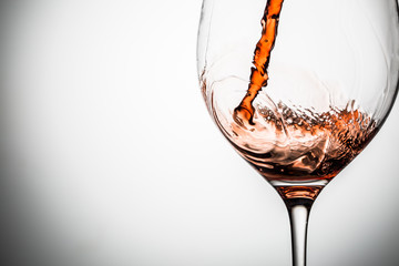 Studio photo glass of wine on empty background