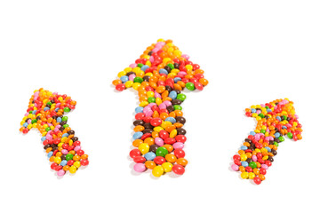 Tasty colorful candies the children's favorite sweets