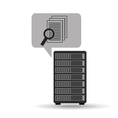 network server concept document search vector illustration eps 10