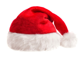 Obraz na płótnie Canvas santa's hat isolated on white background