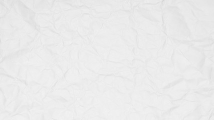 Crumpled white paper texture or white paper background for design with copy space for text or image.