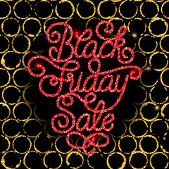 Holiday gift card with hand lettering Black Friday Sale