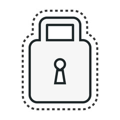 safe padlock security isolated icon vector illustration design