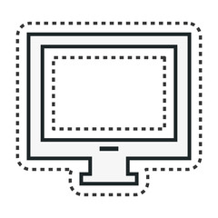 Fototapeta na wymiar monitor desktop computer icon vector illustration design