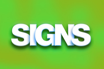 Signs Concept Colorful Word Art