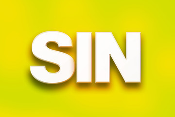 Sin Concept Colorful Word Art