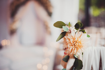 wedding decoration with flowers