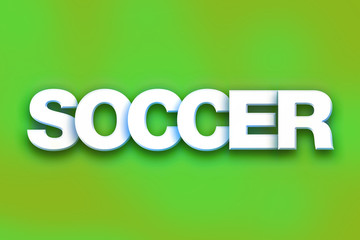Soccer Concept Colorful Word Art