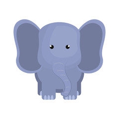 cute little elephant animal character vector illustration design