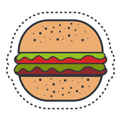 hamburger fast food isolated icon vector illustration design
