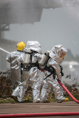 Fire departments & emergency response teams suited up with PPE t