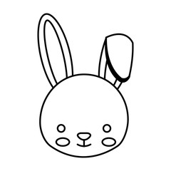 cute little rabbit animal character vector illustration design