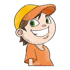 Boy cartoon icon. Kid childhood little and people theme. Isolated design. Vector illustration
