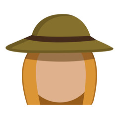 little scout character icon vector illustration design