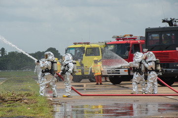 Fire departments & emergency response teams suited up with PPE t