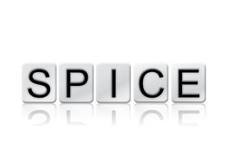 Spice Isolated Tiled Letters Concept and Theme