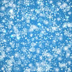 Winter background with snow. Christmas snow banner. Vector
