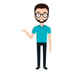 young man teacher character vector illustration design