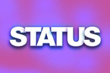 Status Concept Colorful Word Art