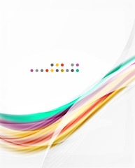 Modern hi-tech glossy glass wave