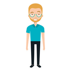 young man teacher character vector illustration design