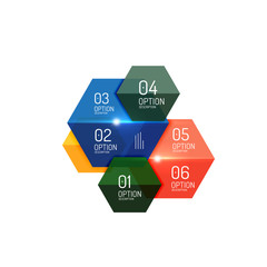 Obraz premium Paper business option button infographic templates