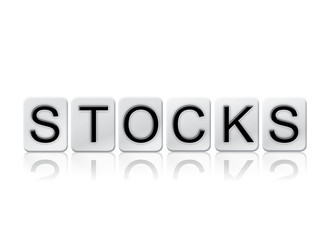 Stocks Isolated Tiled Letters Concept and Theme