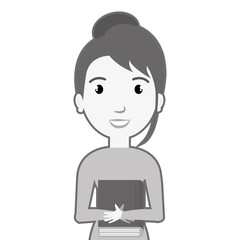 young woman teacher character vector illustration design