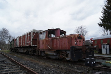 Plakat old rusty train