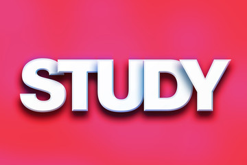 Study Concept Colorful Word Art